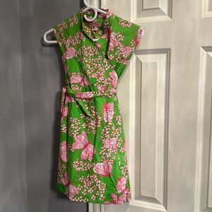 Lily Pulitzer Girls Floral Wrap Dress 100%Cotton size M
